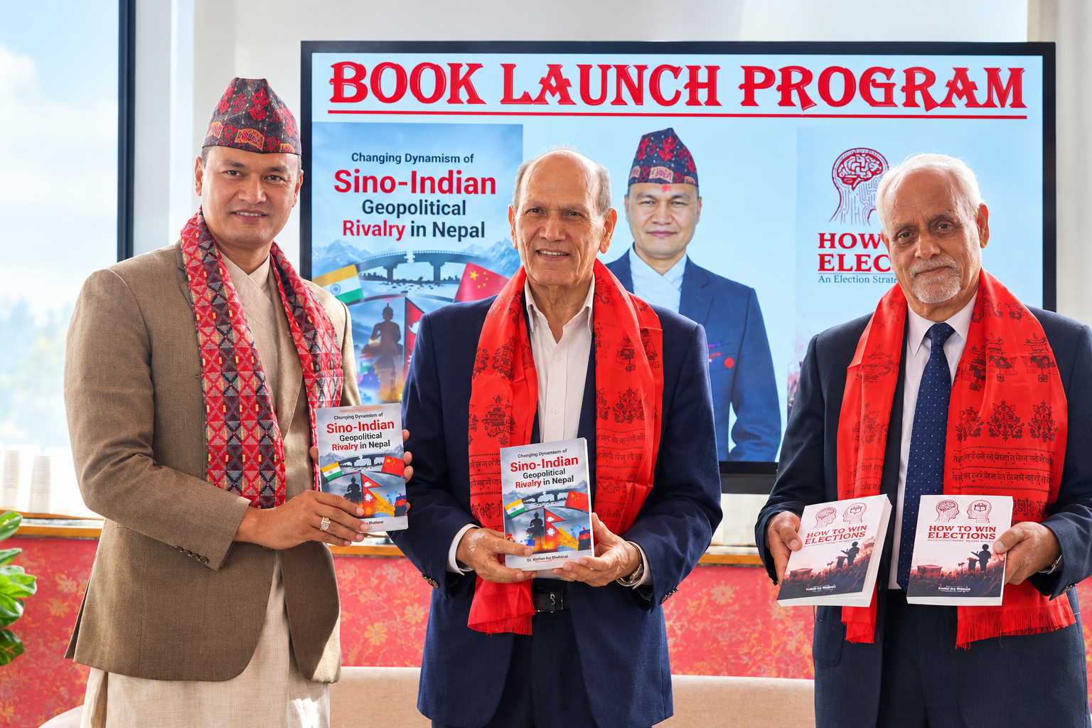 निर्वाचन रणनीतिदेखि चीन–भारतको भूराजनीतिक प्रतिस्पर्धासम्म : माधव थापाका दुई पुस्तक विमोचित