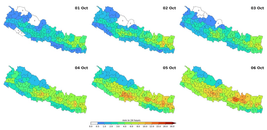 आइतबारदेखि हल्का वर्षाको सम्भावना, गएको हप्ताजस्तो ठूलो वर्षा नहुने मौसमविद्को भनाइ